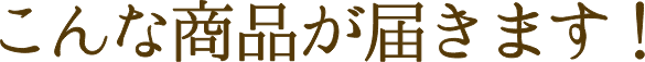 こんな商品が届きます！